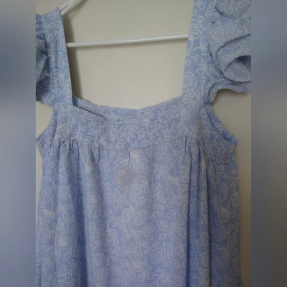 By the River Midi Flutter Sleeve Floral Dress NWT - Picture 5 of 10